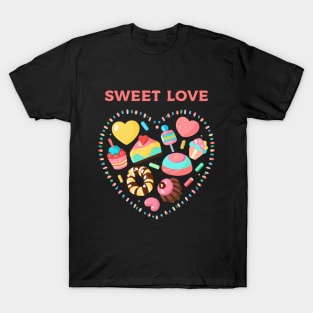 sweet candy heart love T-Shirt